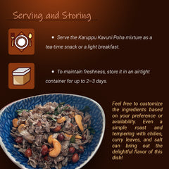 Black Kavuni Poha Mixture Savory Serving snd storing