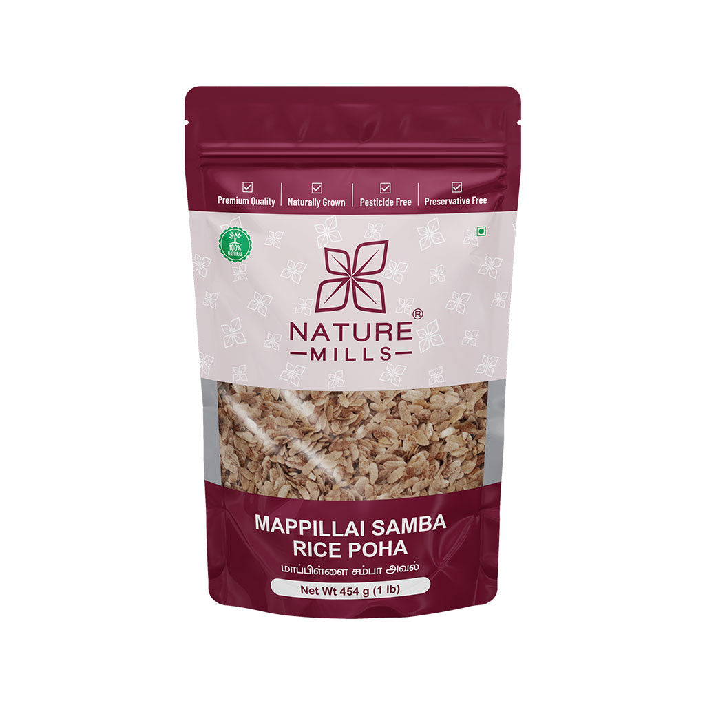 NatureMills Mappillai Samba Rice Poha Front