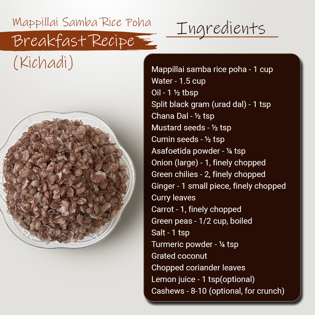 Mappillai Samba Poha Kichadi Recipe Ingredients