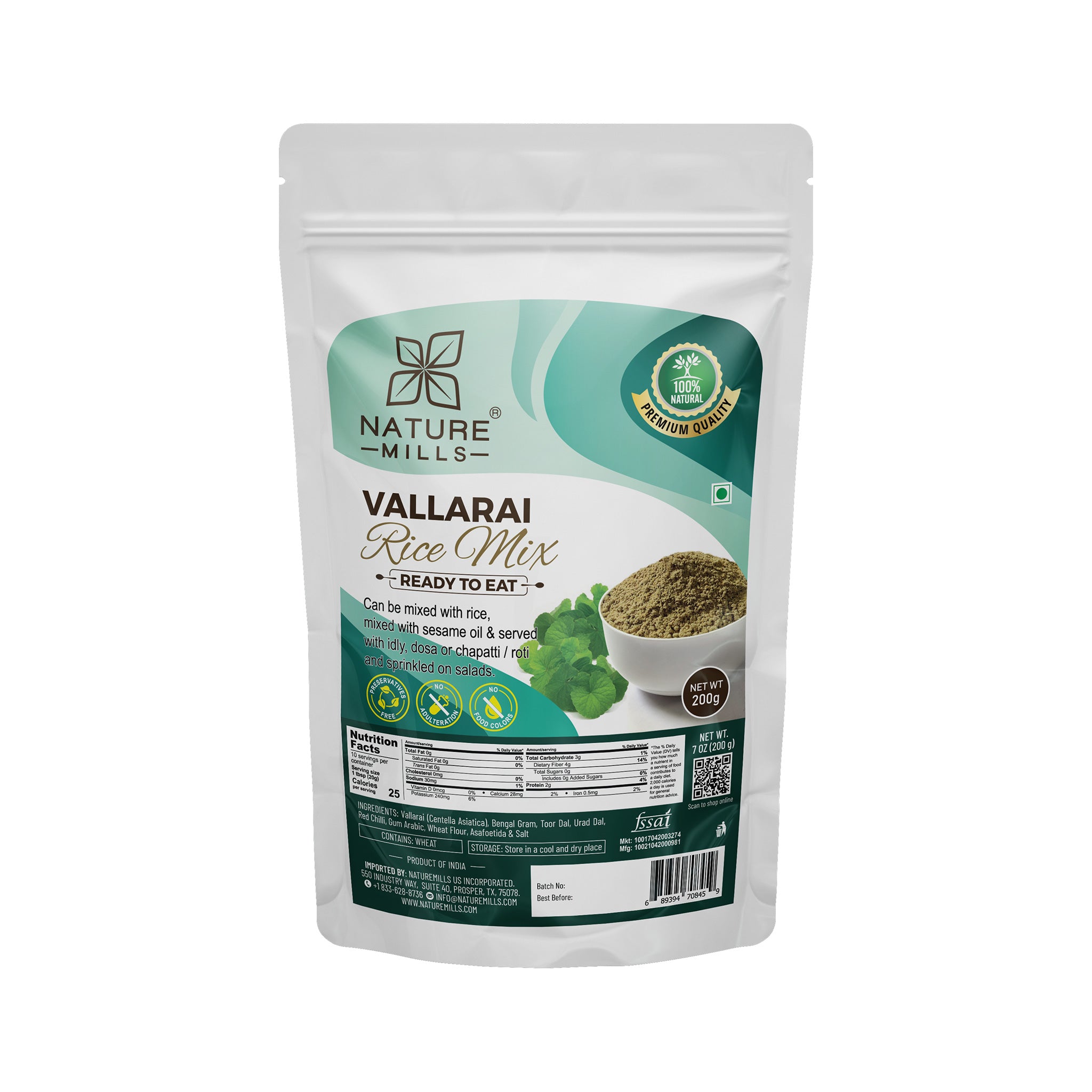 Nature Mills Vallara Rice Mix packaging on a white background