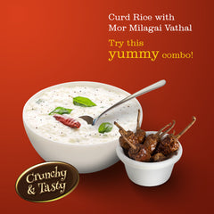 Mor Milagai Vathal with Curd Rice