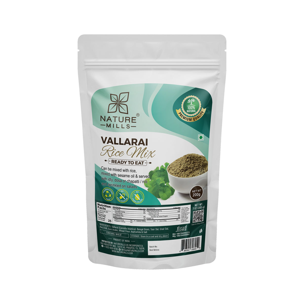 Nature Mills Vallara Rice Mix packaging on a white background