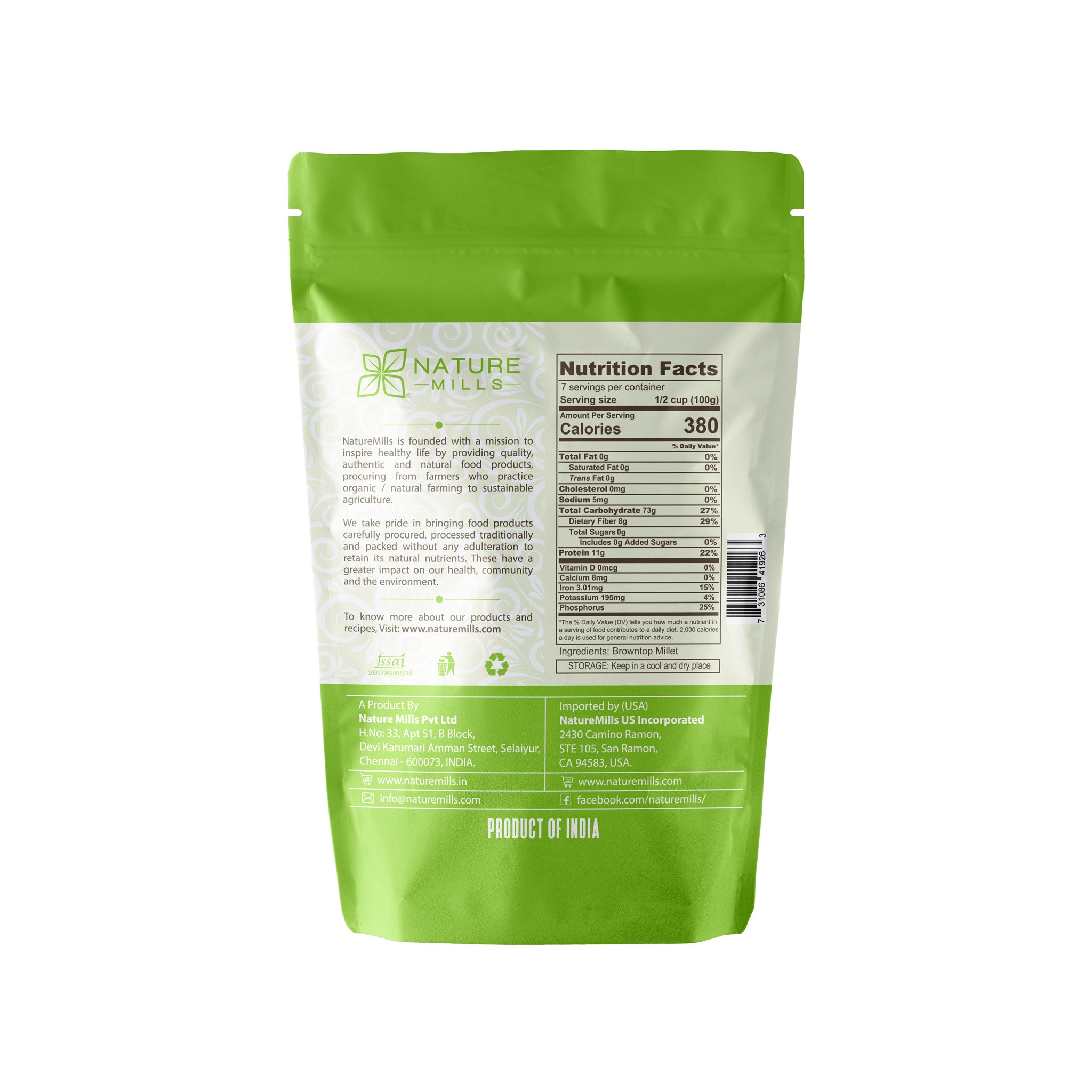 Gluten-Free Browntop Millet